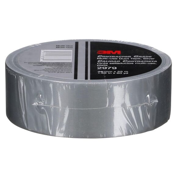 3M 2979 Contractor Grade Multi‑Use Duct Tape Silver 1.88in x 60yd 7.0mil - Picture 2 of 11